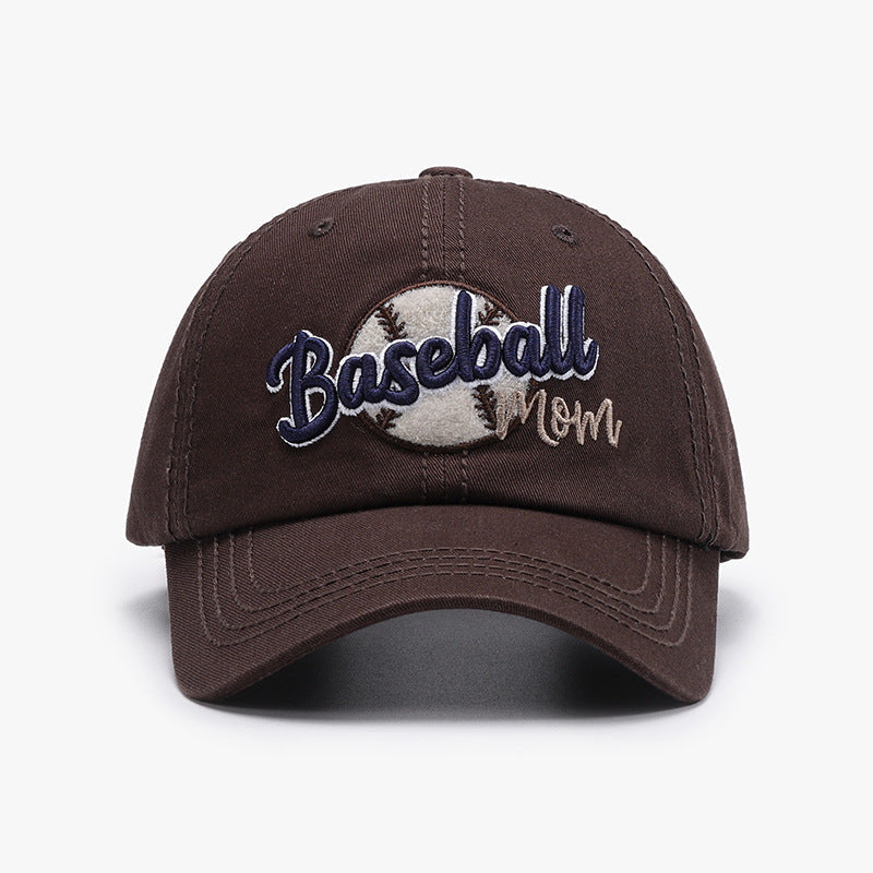Three-dimensional embroidery curved brim baseball outdoor sun protection cap