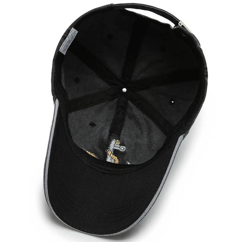 Embroidery sea rivet denim baseball outdoor summer cap