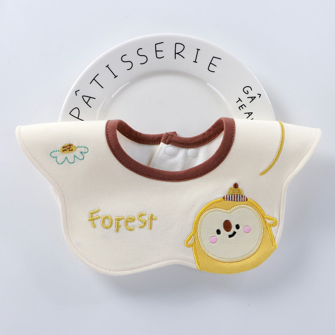 Antibacterial Saliva Towel 3650 Degree Premium Embroidered Baby Cotton Bib