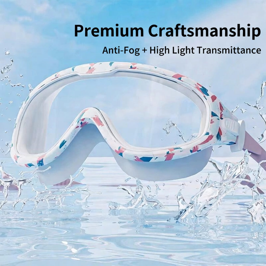 Professional Women's Waterproof Anti Fog Swimming Goggles Set With Cap