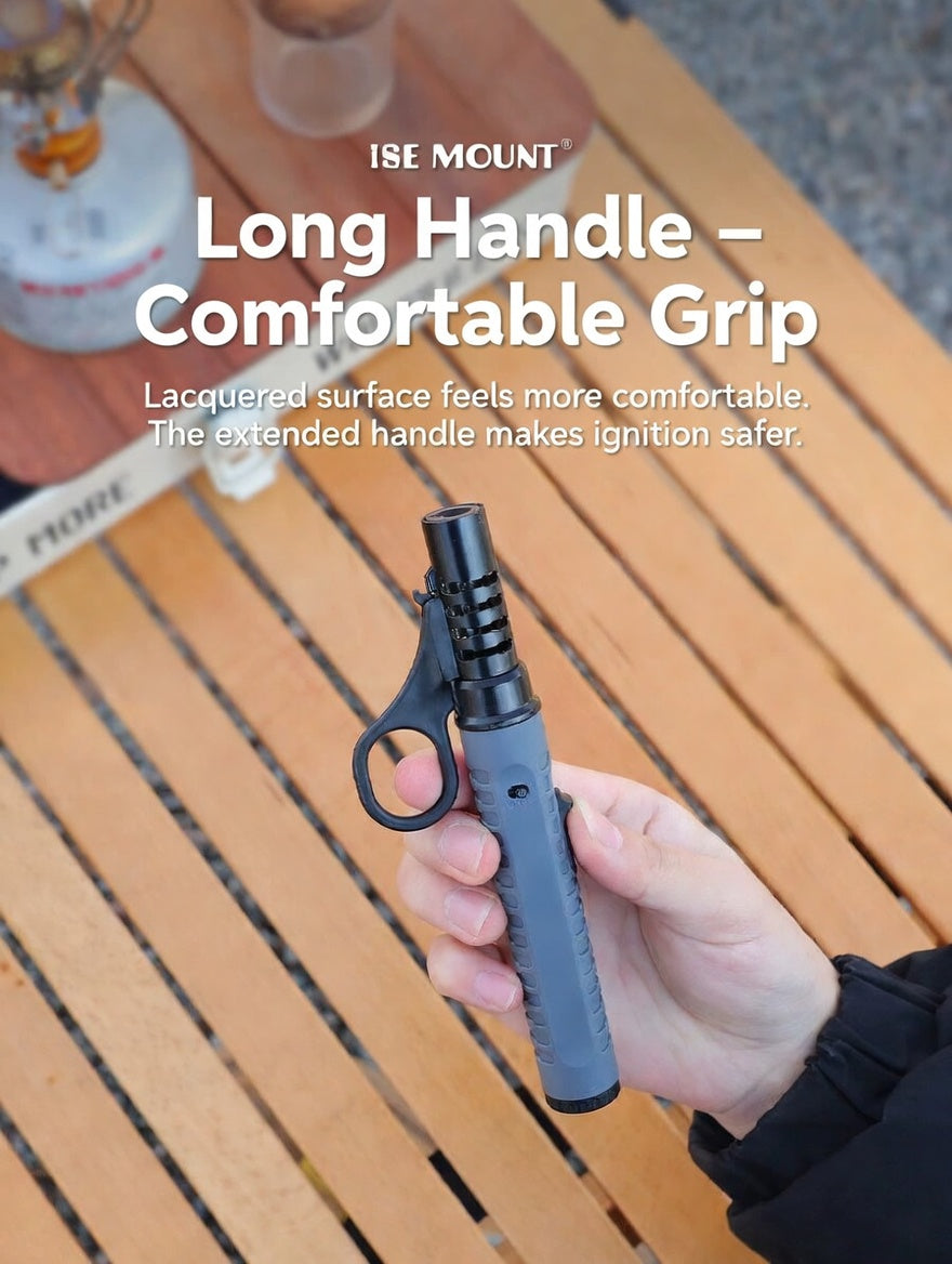 Refillable Windproof Camping Torch Lighter Adjustable Flame Outdoor BBQ Ignition