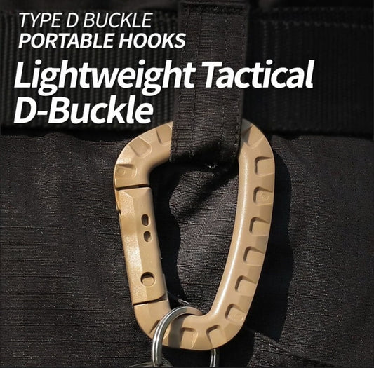 ITW Lightweight Tactical D-Type Buckle For Outdoor Climbing Hiking Gear