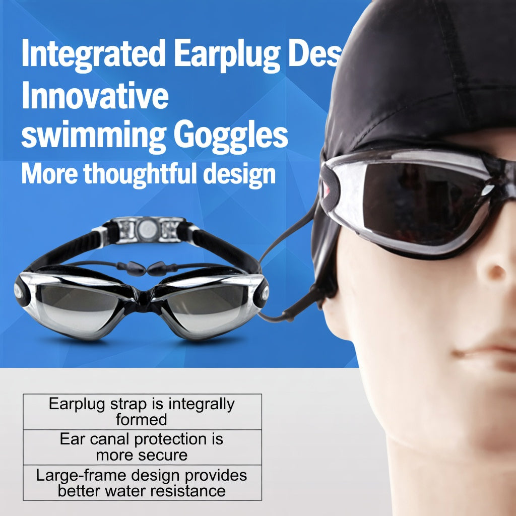 Adult Waterproof Anti Fog Swimming Goggles PC Lens Clear Vision