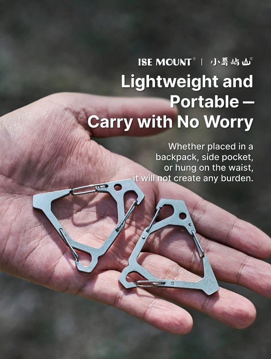 ISE MOUNT Stainless Steel Tactical Buckle Multifunction Triangle Hook Gear
