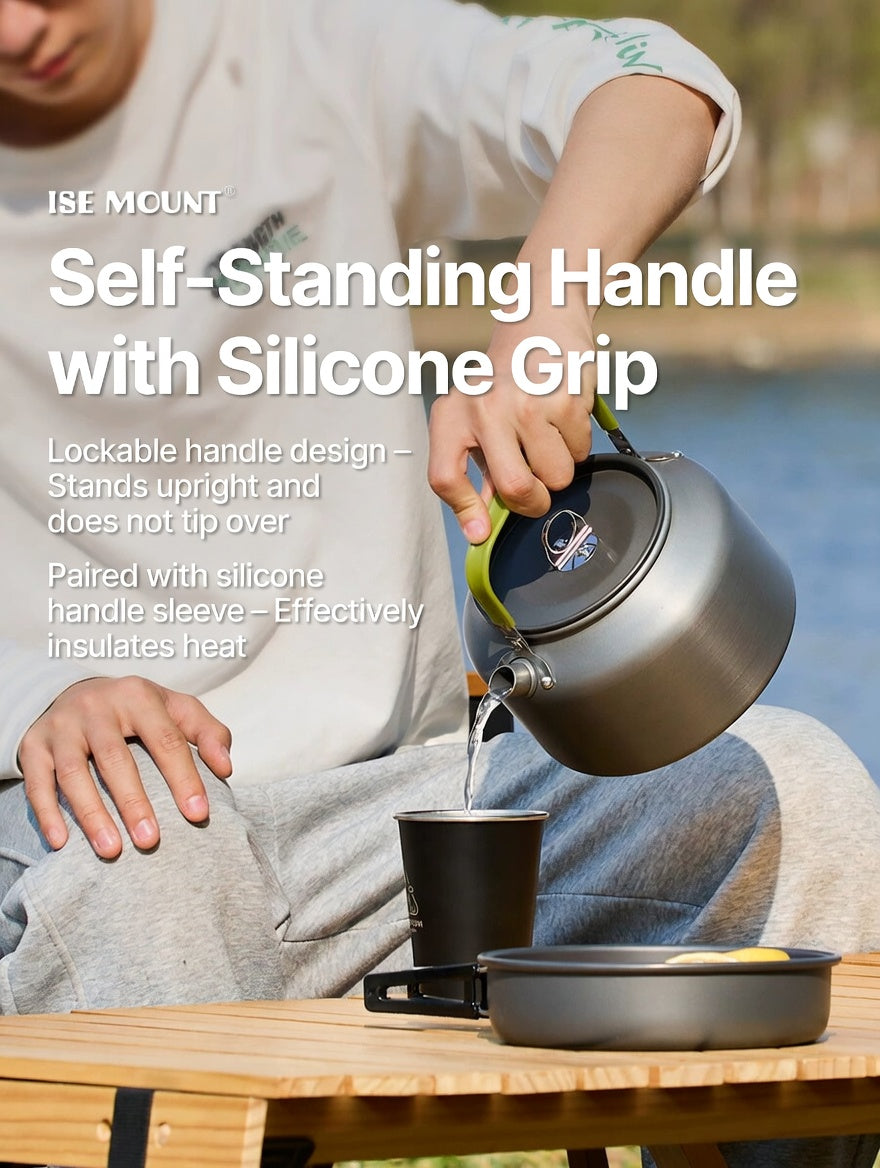 Lightweight Aluminum Camping Coffee Pot Teapot Kettle For Outdoor Adventure