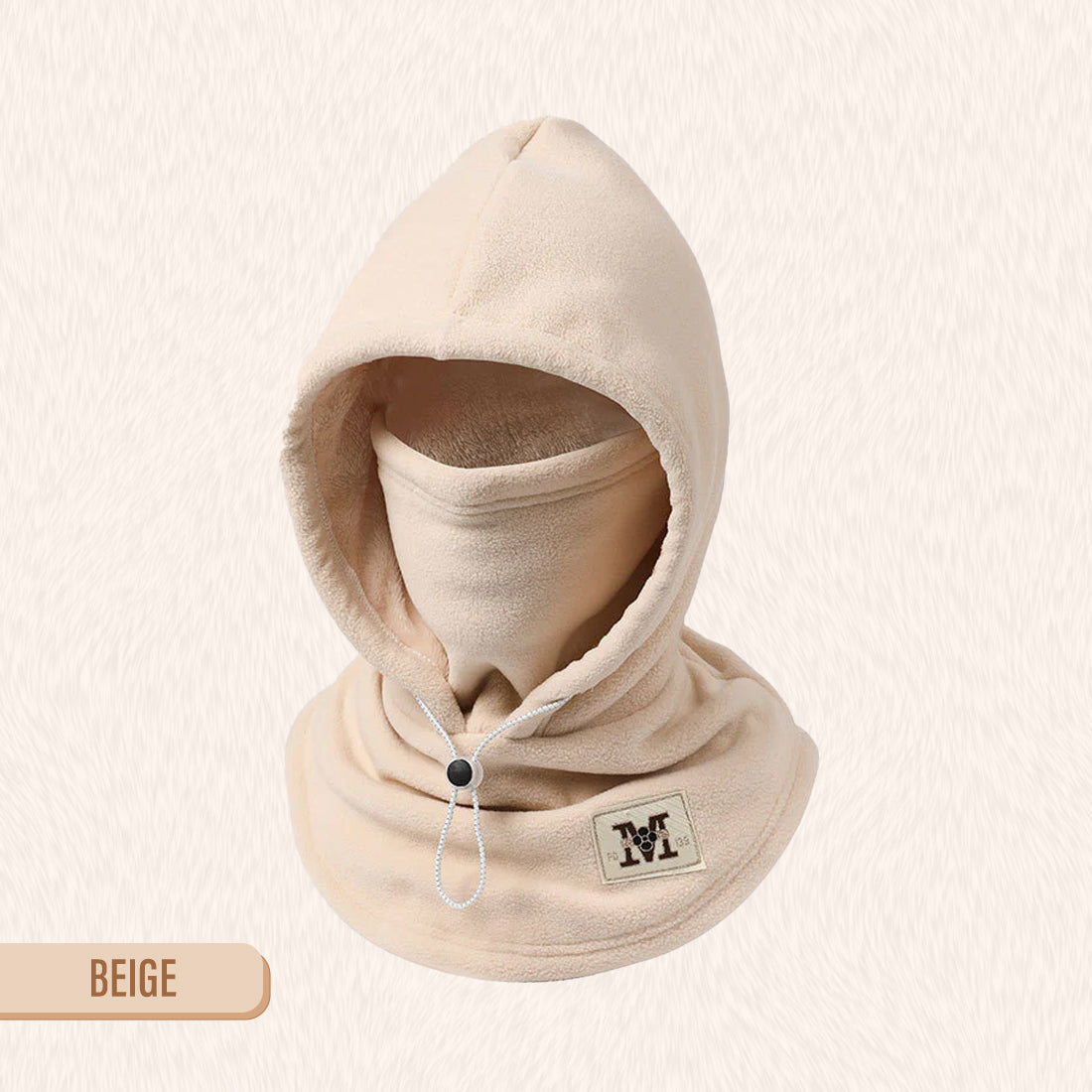 Men's Double Layered Thick Fleece, Ear and Neck Protection Pullover Hat