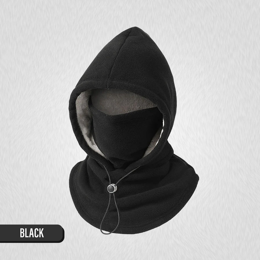 Men's Double Layered Thick Fleece, Ear and Neck Protection Pullover Hat