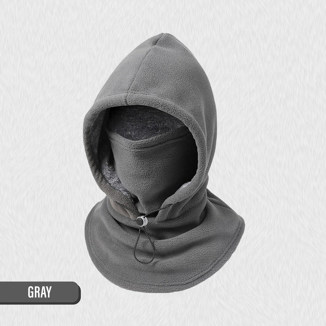 Men's Double Layered Thick Fleece, Ear and Neck Protection Pullover Hat