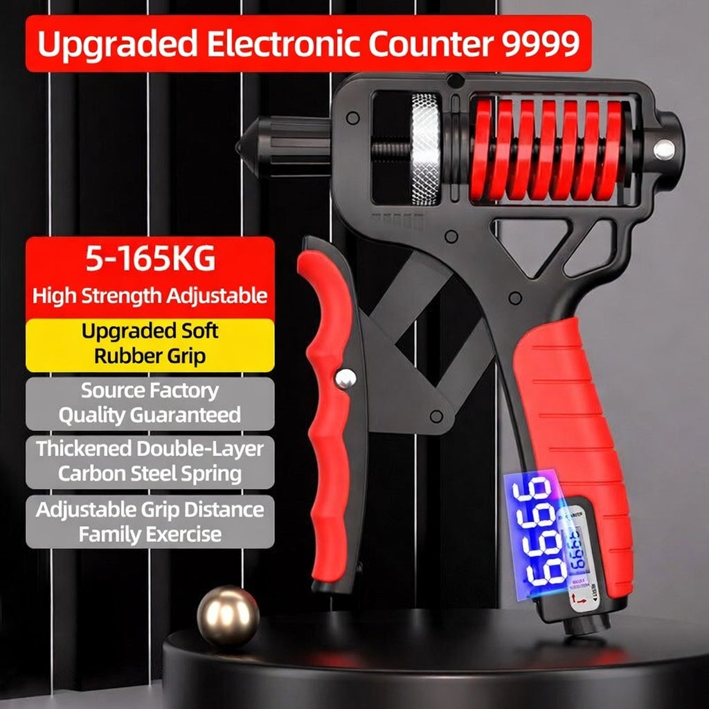 Adjustable Heavy Duty Hand Grip Strengthener with Digital Counter