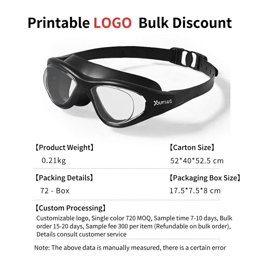 Professional Anti-Fog HD Waterproof Myopia Swimming Goggles for Adults