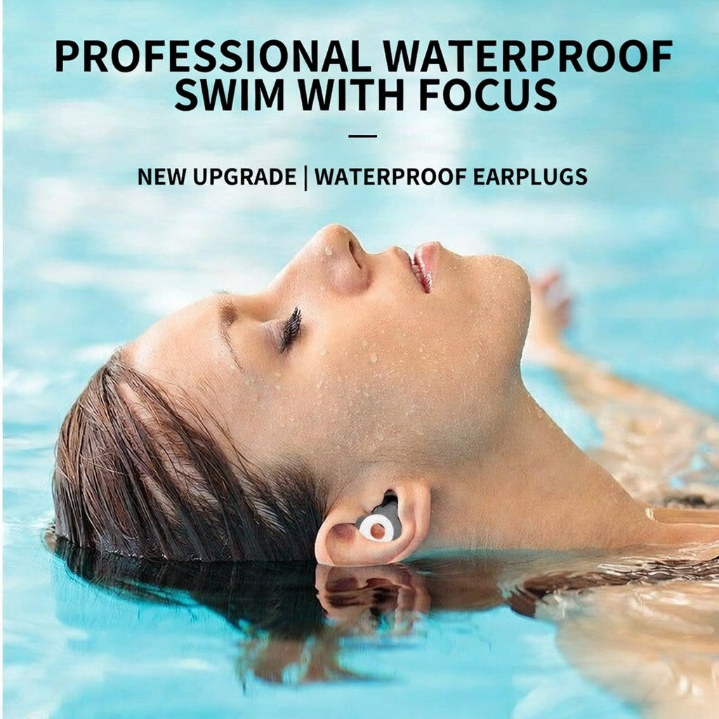 Professional Waterproof Silicone Earplugs for Quiet Sleep and Swimming Performance