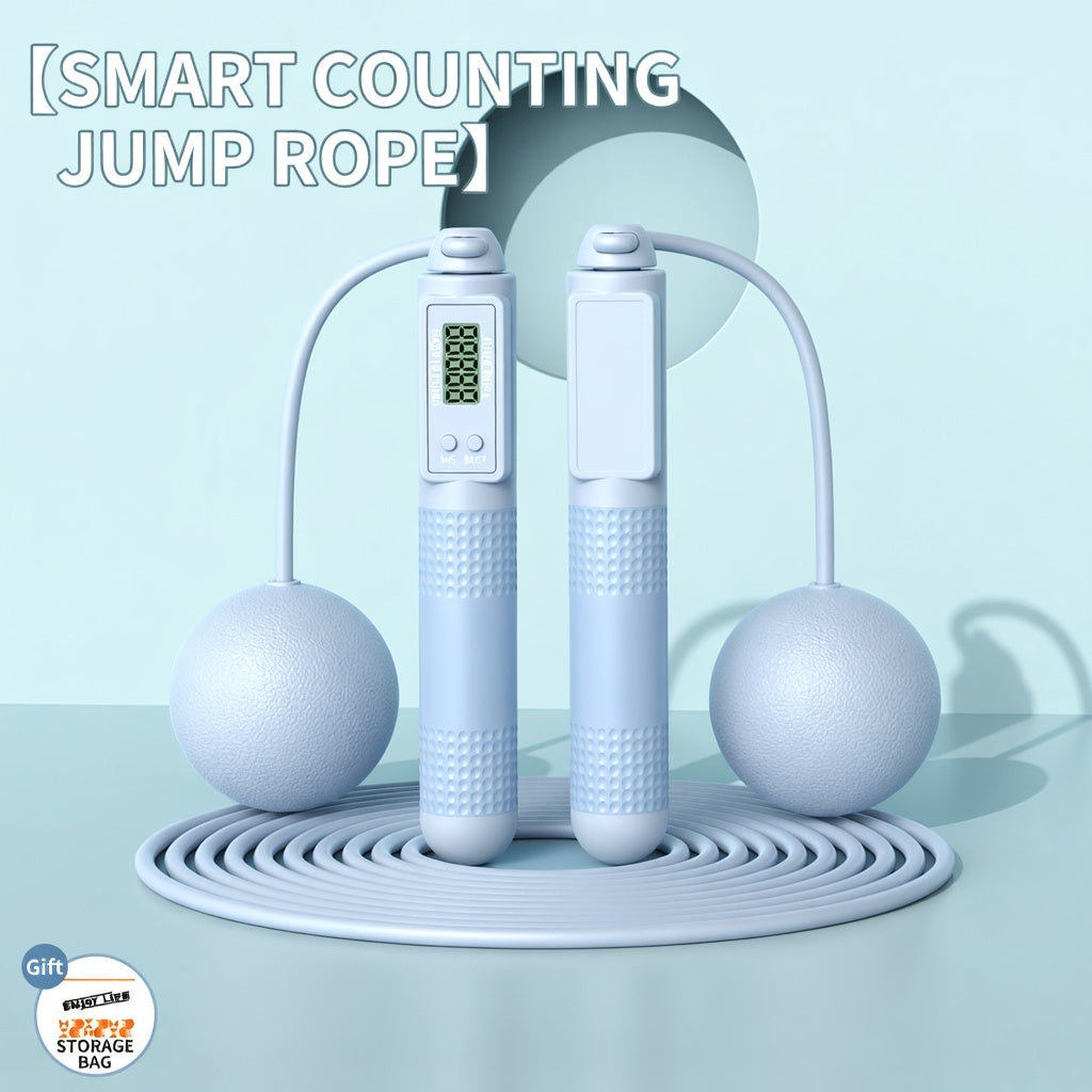 Smart Electronic Counting Jump Rope with Weighted Cordless Exercise Balls