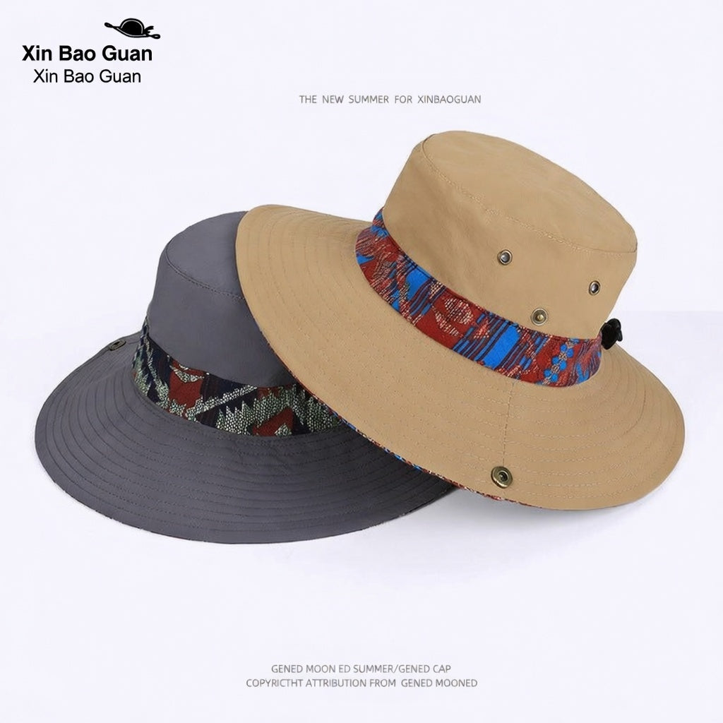 Wide Brim Waterproof Quick Dry Sun Hat for Outdoor Hiking