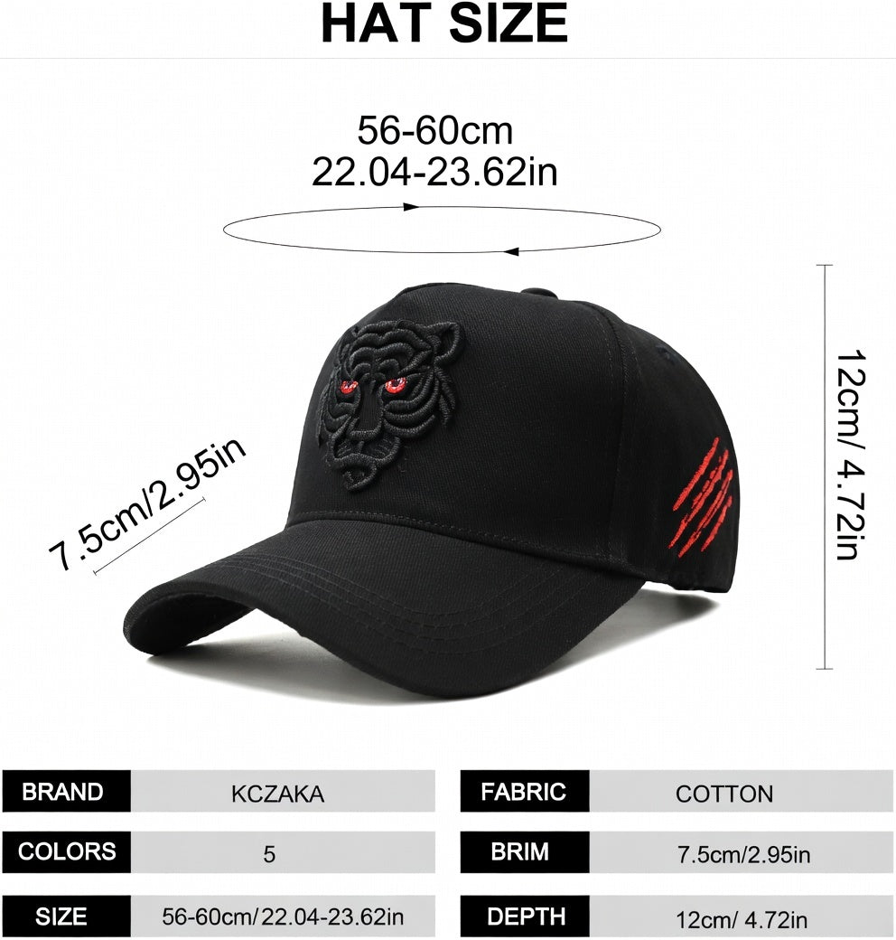 Tiger head embroidery high quality, light summer cap
