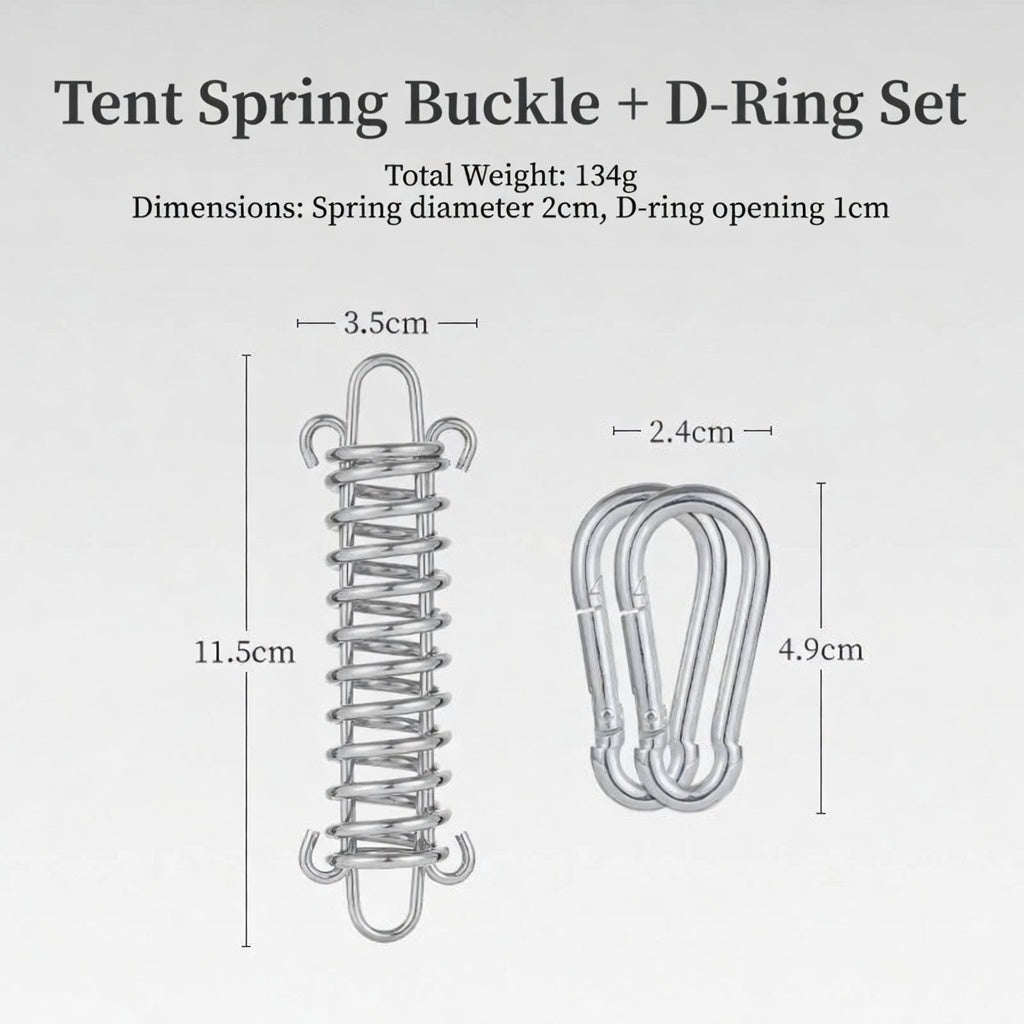 DAWN TRIP Stainless Steel Tent Spring Buckle Wind Rope Hook