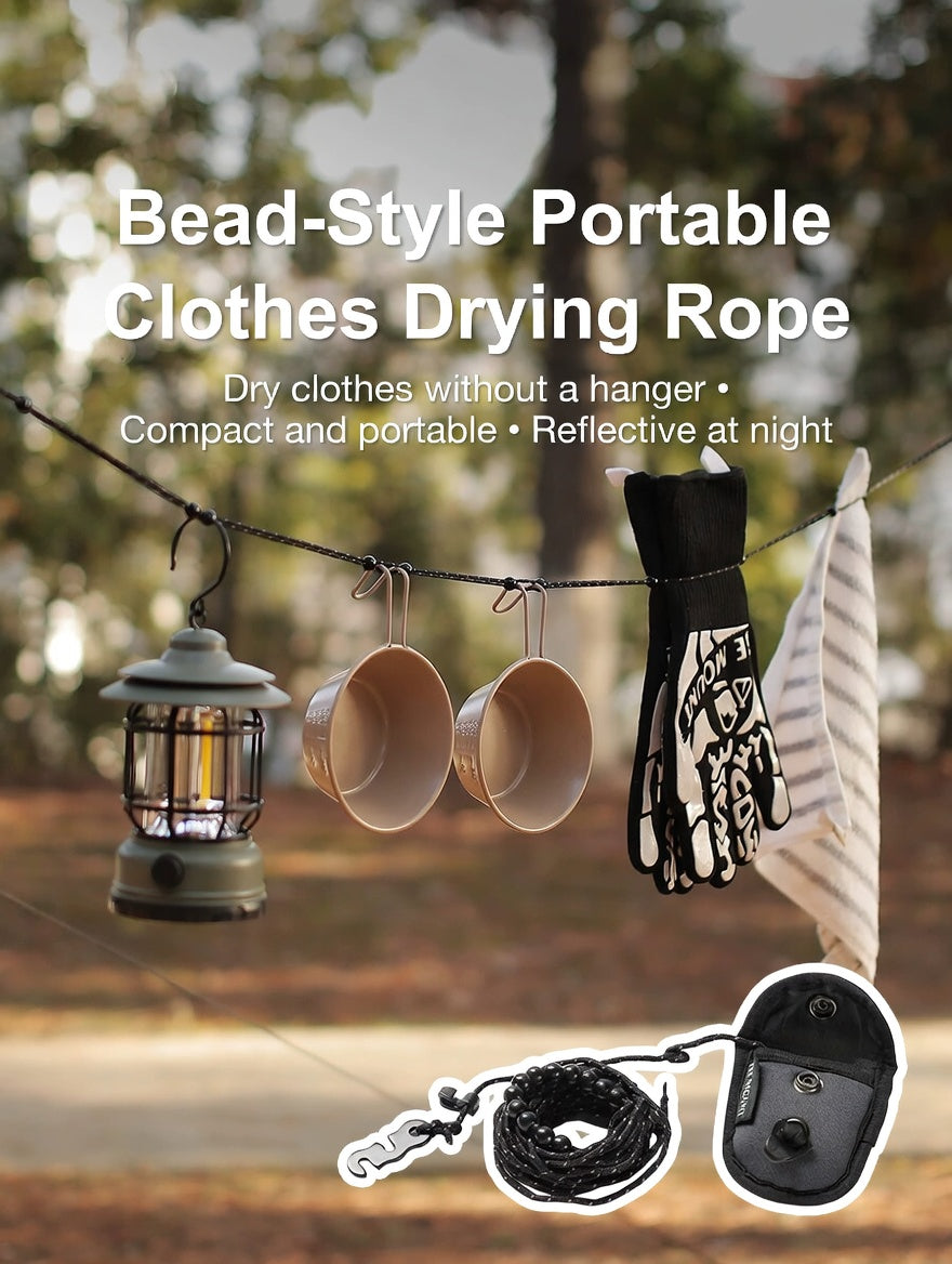 ISE MOUNT 3 Meter Retroreflective Windproof Drying Rope Storage Kit