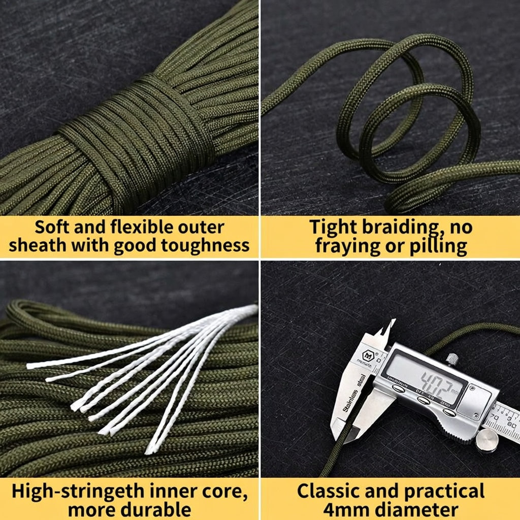 550 Military Paracord 9 Core Rope 31 Meter Tactical Cord