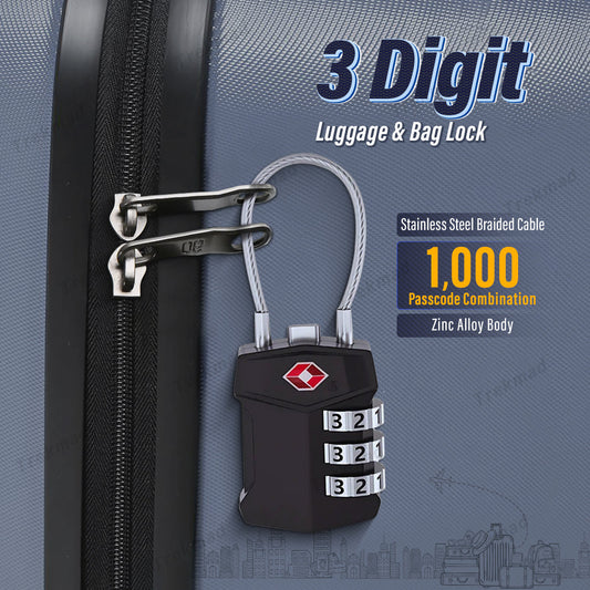 TSA Certified Custom combination lock for luggage & bags